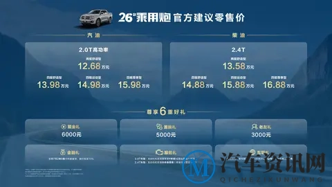 20余款车型版本，9.98万元起价，2026款长城炮广州车展上新-2