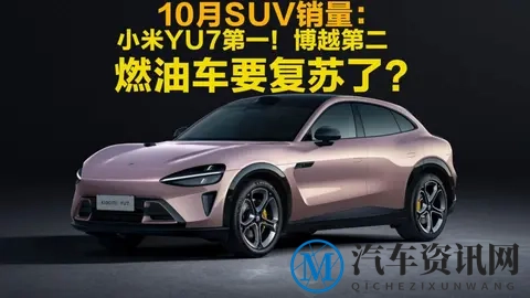 10月SUV销量:小米YU7第一!博越第二,燃油车要复苏了?-1